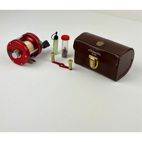 Vintage Rare Early Abu Ambassadeur No. 5000 Fishing Reel Sweden & Leather Case E - Picture 10 of 15